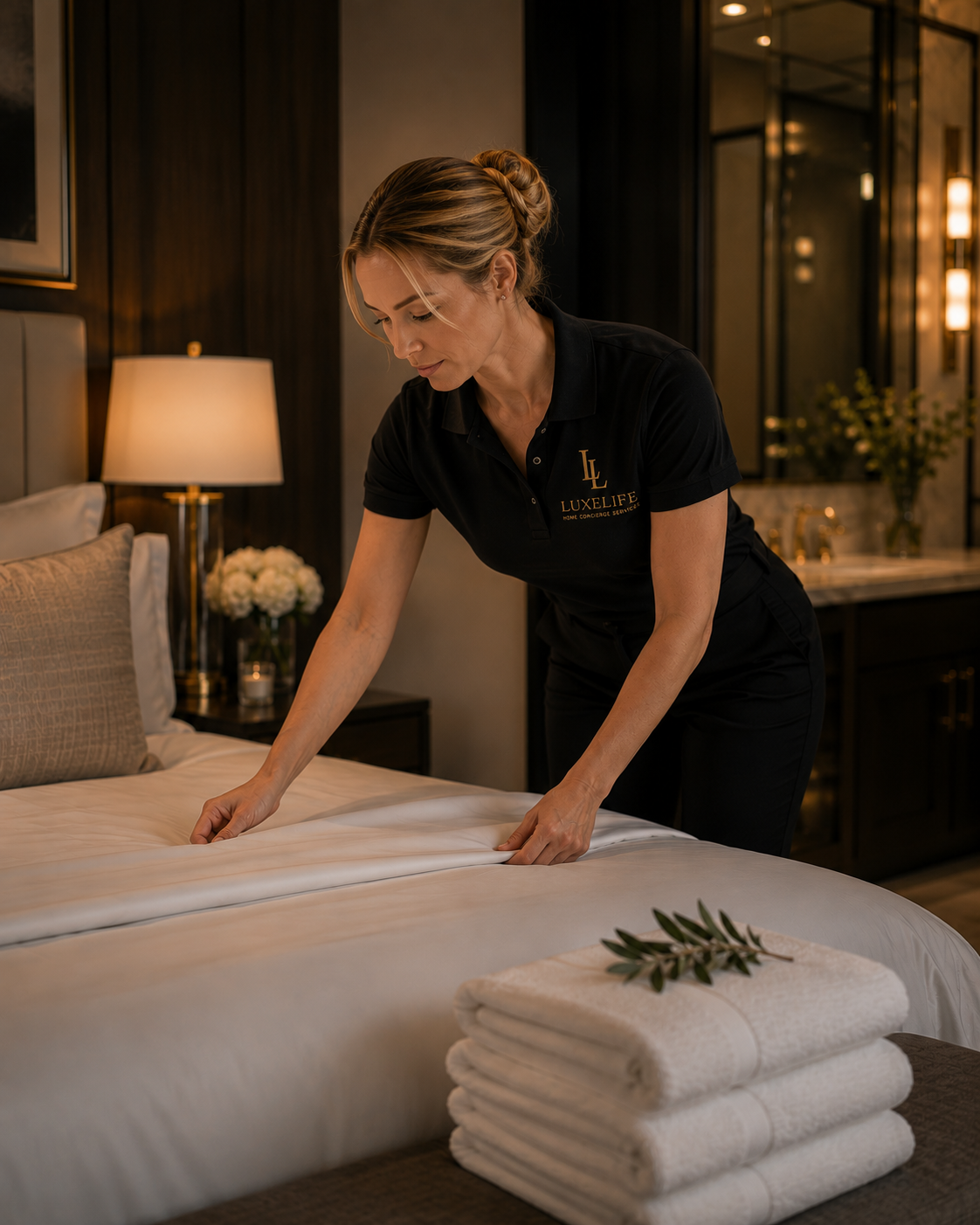 A LuxeLife Home Concierge at work in a client's residence