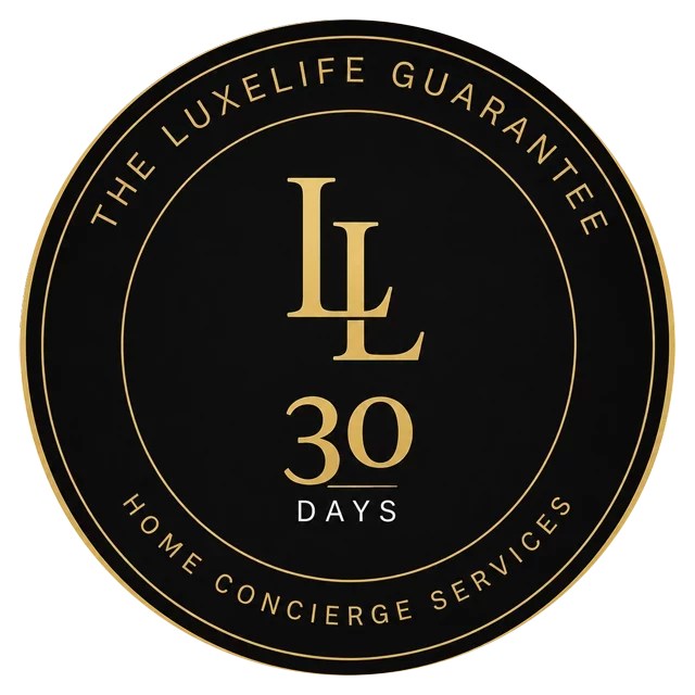 The LuxeLife Guarantee: 30-day satisfaction guarantee seal